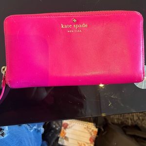 Kate Spade Hot Pink Zip around